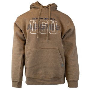 Aggies USU embroidered hoodie brown